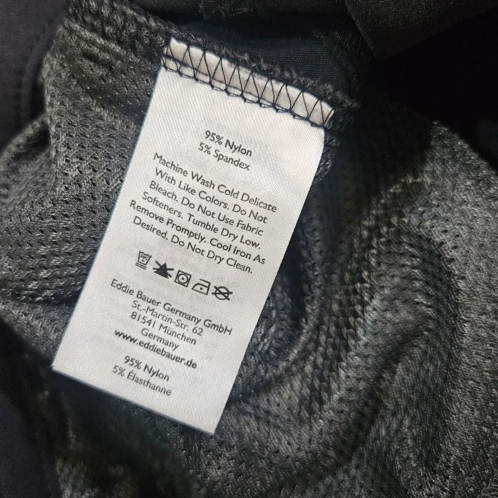 Eddie Bauer Pants‎ Womens 14 Black Chino Straight Nylon Spandex Pockets